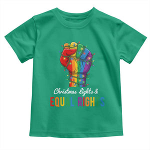 Christmas Lights Equal Rights Toddler T Shirt LGBT Hands Supporter Gift TS12 Irish Green Print Your Wear