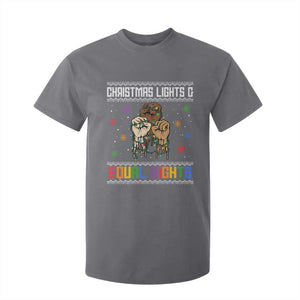 Christmas Lights And Equal Rights Ugly Sweater T Shirt For Kid Xmas Activism Gift TS12 Charcoal Print Your Wear