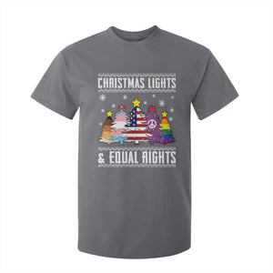 Xmas Lights Equal Rights Ugly Sweater Activism Gift T Shirt For Kid TS12 Charcoal Print Your Wear