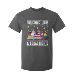 Xmas Lights Equal Rights Ugly Sweater Activism Gift T Shirt For Kid TS12 Dark Heather Print Your Wear