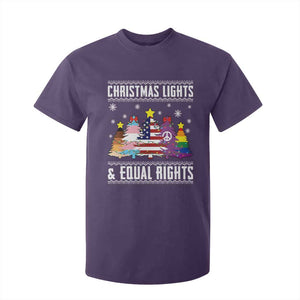 Xmas Lights Equal Rights Ugly Sweater Activism Gift T Shirt For Kid TS12 Purple Print Your Wear