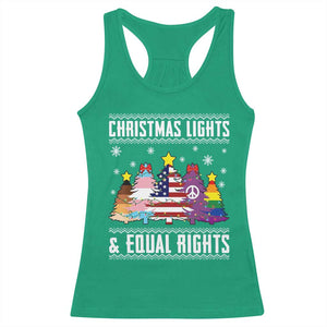Xmas Lights Equal Rights Ugly Sweater Activism Gift Racerback Tank Top TS12 Irish Green Print Your Wear