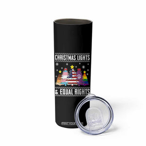 Xmas Lights Equal Rights Ugly Sweater Activism Gift Skinny Tumbler TS12 Print Your Wear