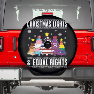 Xmas Lights Equal Rights Ugly Sweater Activism Gift Spare Tire Cover TS12 Black Print Your Wear