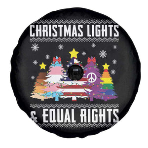 Xmas Lights Equal Rights Ugly Sweater Activism Gift Spare Tire Cover TS12 Print Your Wear