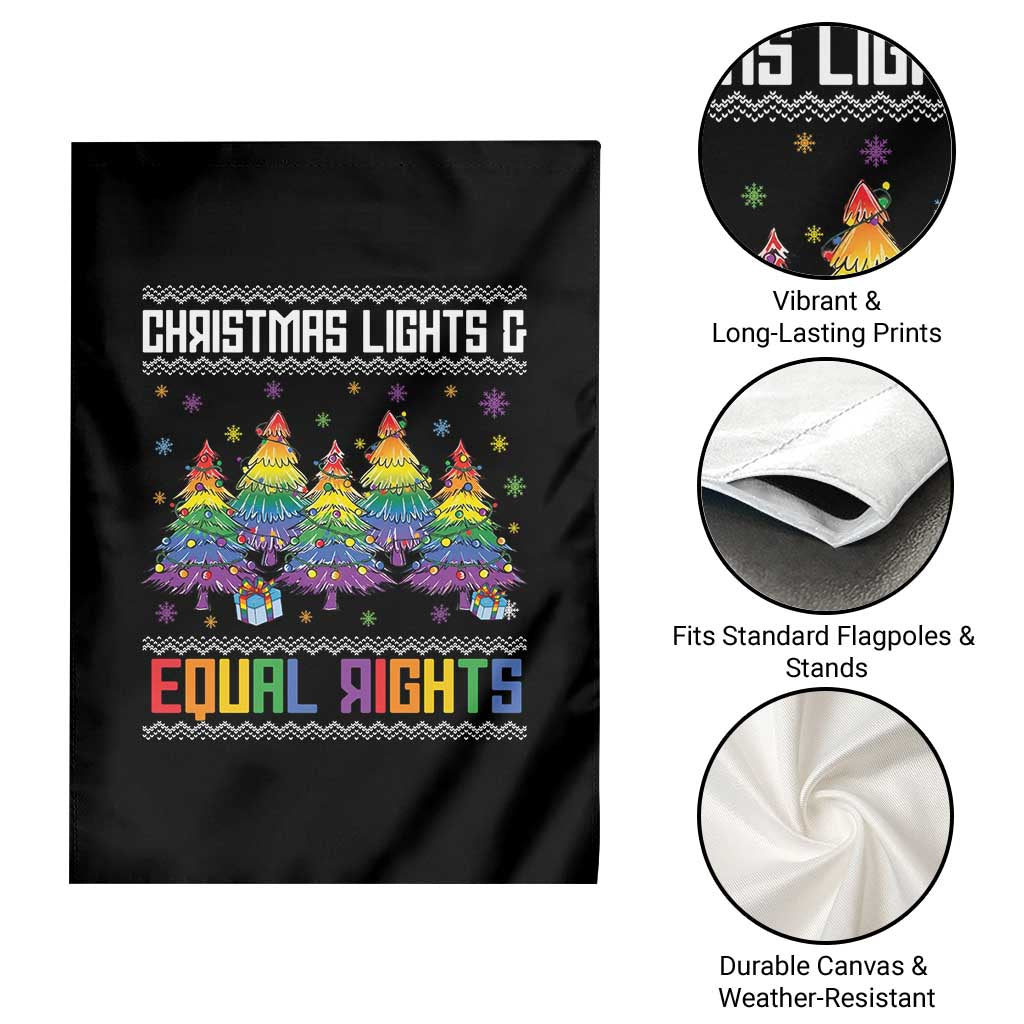 Christmas Equality Lights Ugly Sweater Garden Flag Xmas Activism Gift TS12 Print Your Wear