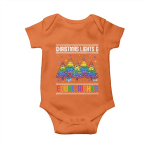 Christmas Equality Lights Ugly Sweater Baby Onesie Xmas Activism Gift TS12 Orange Print Your Wear