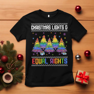 Christmas Equality Lights Ugly Sweater T Shirt Xmas Activism Gift TS12 Black Print Your Wear