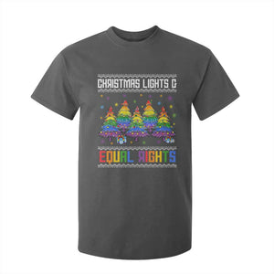Christmas Equality Lights Ugly Sweater T Shirt For Kid Xmas Activism Gift TS12 Dark Heather Print Your Wear
