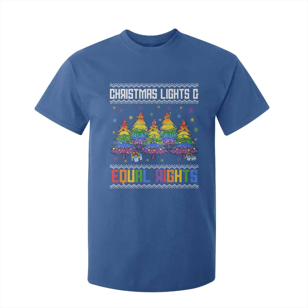 Christmas Equality Lights Ugly Sweater T Shirt For Kid Xmas Activism Gift TS12 Royal Blue Print Your Wear