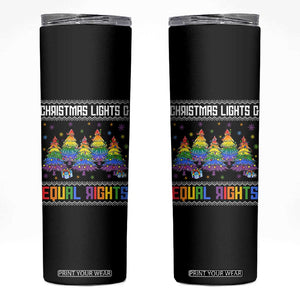 Christmas Equality Lights Ugly Sweater Skinny Tumbler Xmas Activism Gift TS12 Black Print Your Wear