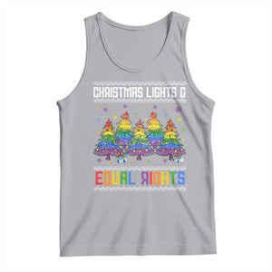 Christmas Equality Lights Ugly Sweater Tank Top Xmas Activism Gift TS12 Athletic Heather Print Your Wear