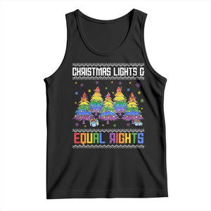 Christmas Equality Lights Ugly Sweater Tank Top Xmas Activism Gift TS12 Black Print Your Wear