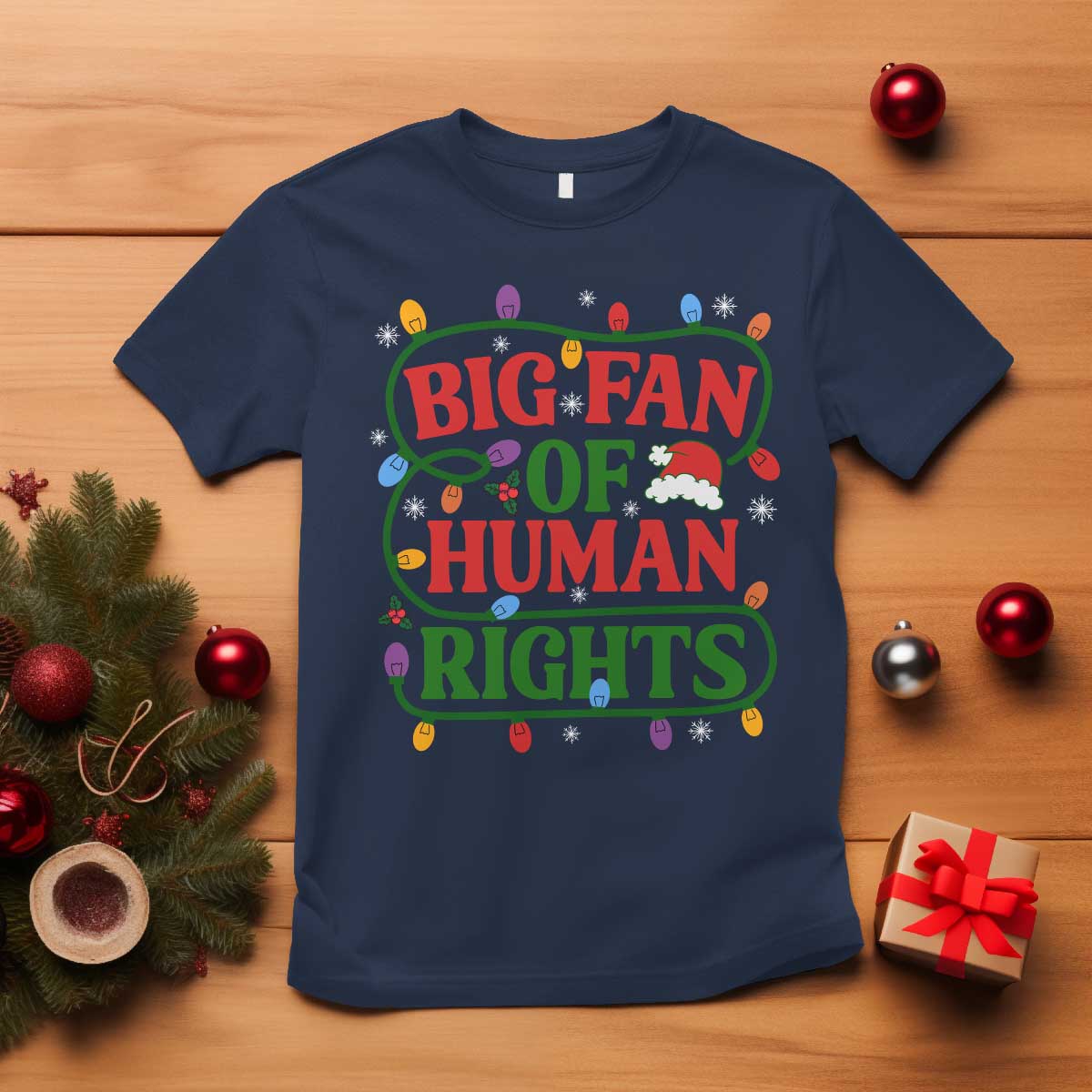 Big Fan Of Human Rights T Shirt Equality Activists Christmas Gift TS12 Navy Print Your Wear