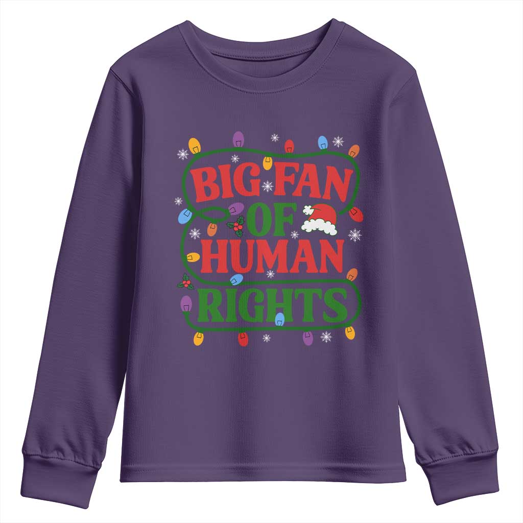 Big Fan Of Human Rights Youth Sweatshirt Equality Activists Christmas Gift TS12 Purple Print Your Wear