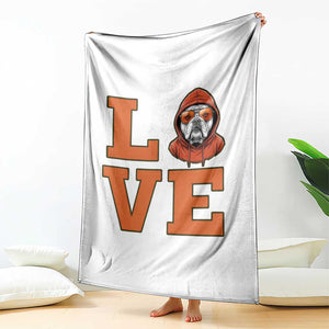 Love Vintage Cool Bulldog Throw Blanket Game Day Dog Lover TS12 Print Your Wear