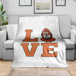 Love Vintage Cool Bulldog Throw Blanket Game Day Dog Lover TS12 Print Your Wear