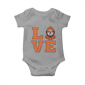 Love Vintage Cool Bulldog Baby Onesie Game Day Dog Lover TS12 Sport Gray Print Your Wear