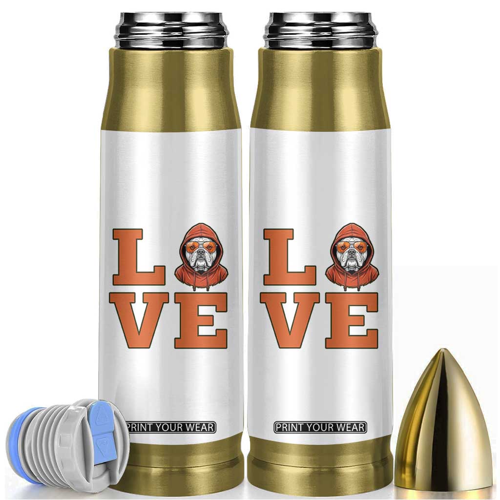 Love Vintage Cool Bulldog Bullet Tumbler Game Day Dog Lover TS12 White Print Your Wear