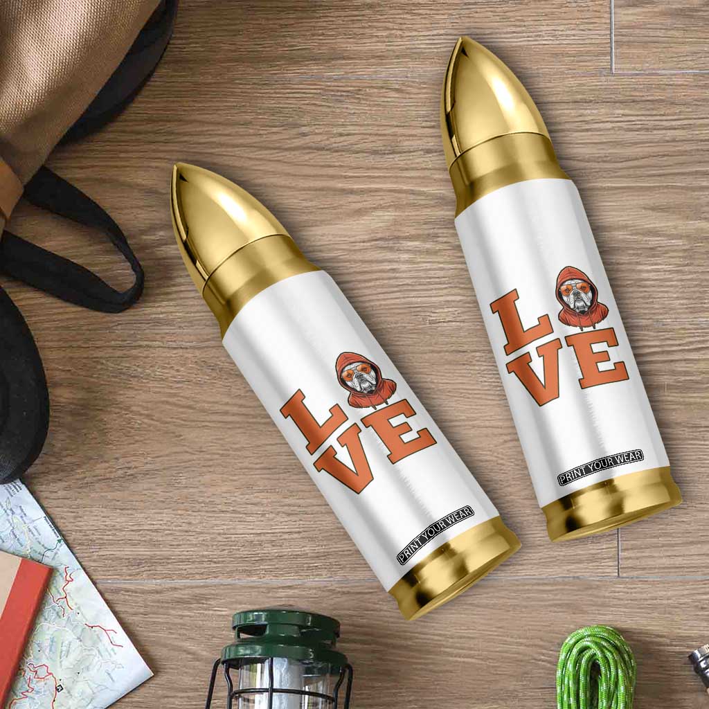 Love Vintage Cool Bulldog Bullet Tumbler Game Day Dog Lover TS12 Print Your Wear