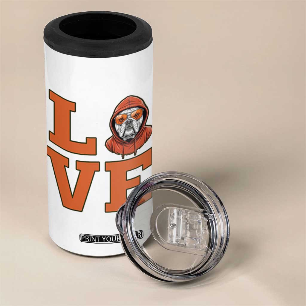 Love Vintage Cool Bulldog 4 in 1 Can Cooler Tumbler Game Day Dog Lover TS12 Print Your Wear