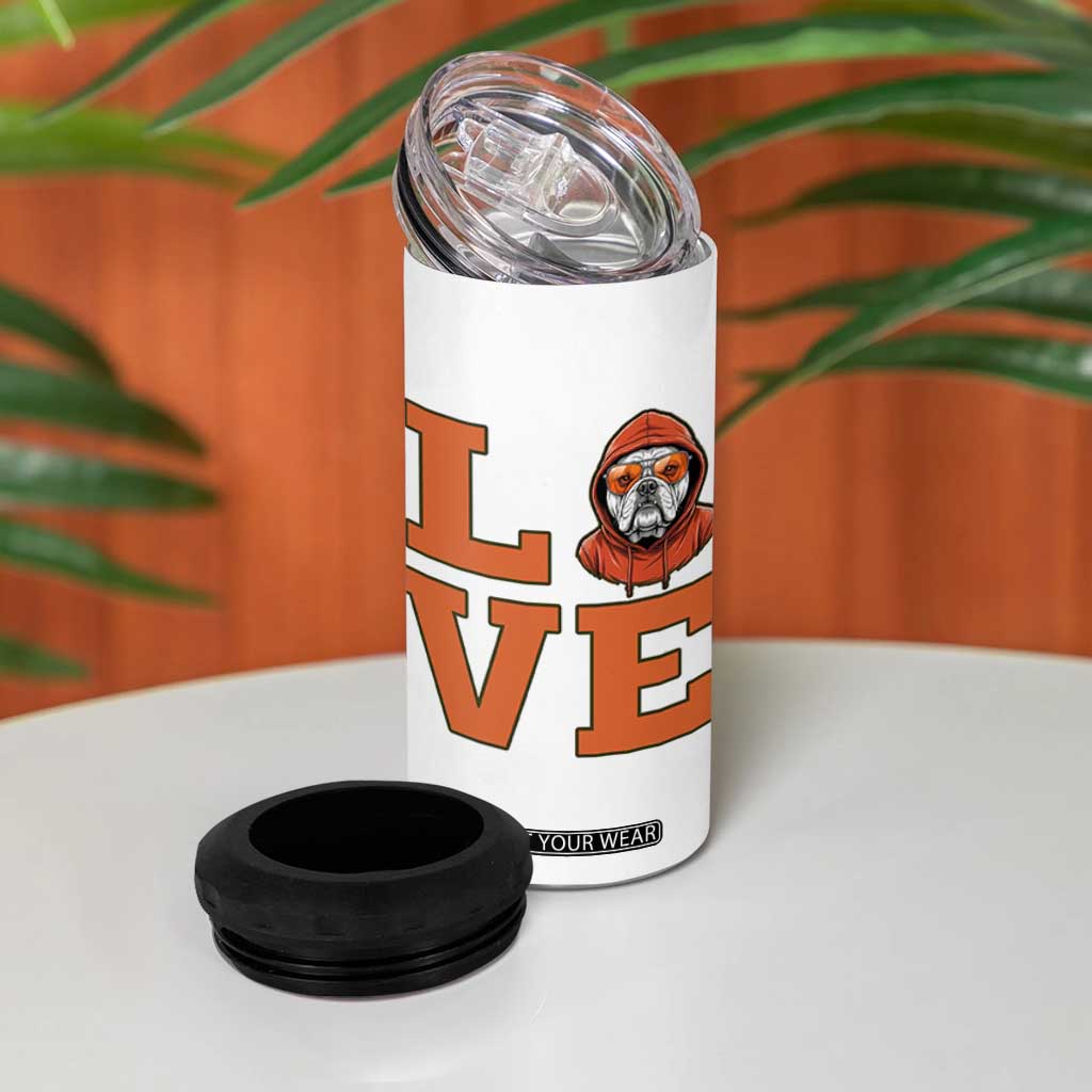 Love Vintage Cool Bulldog 4 in 1 Can Cooler Tumbler Game Day Dog Lover TS12 Print Your Wear