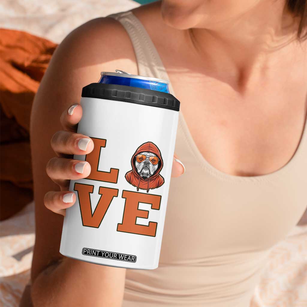 Love Vintage Cool Bulldog 4 in 1 Can Cooler Tumbler Game Day Dog Lover TS12 Print Your Wear
