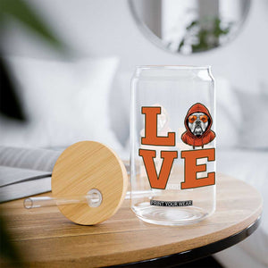 Love Vintage Cool Bulldog Glass Can Game Day Dog Lover TS12 Print Your Wear