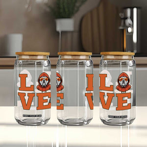 Love Vintage Cool Bulldog Glass Can Game Day Dog Lover TS12 Print Your Wear