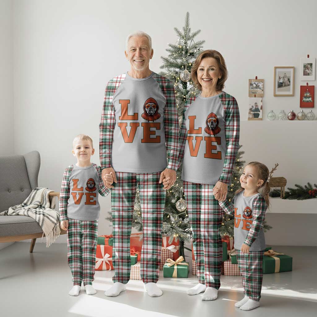 Love Vintage Cool Bulldog Plaid Pajama Set Game Day Dog Lover TS12 Christmas Plaid Print Your Wear