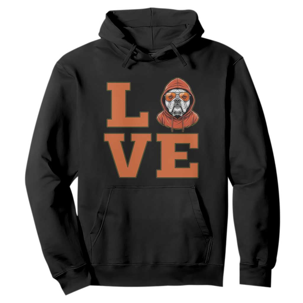 Love Vintage Cool Bulldog Hoodie Game Day Dog Lover TS12 Black Print Your Wear