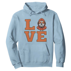 Love Vintage Cool Bulldog Hoodie Game Day Dog Lover TS12 Light Blue Print Your Wear