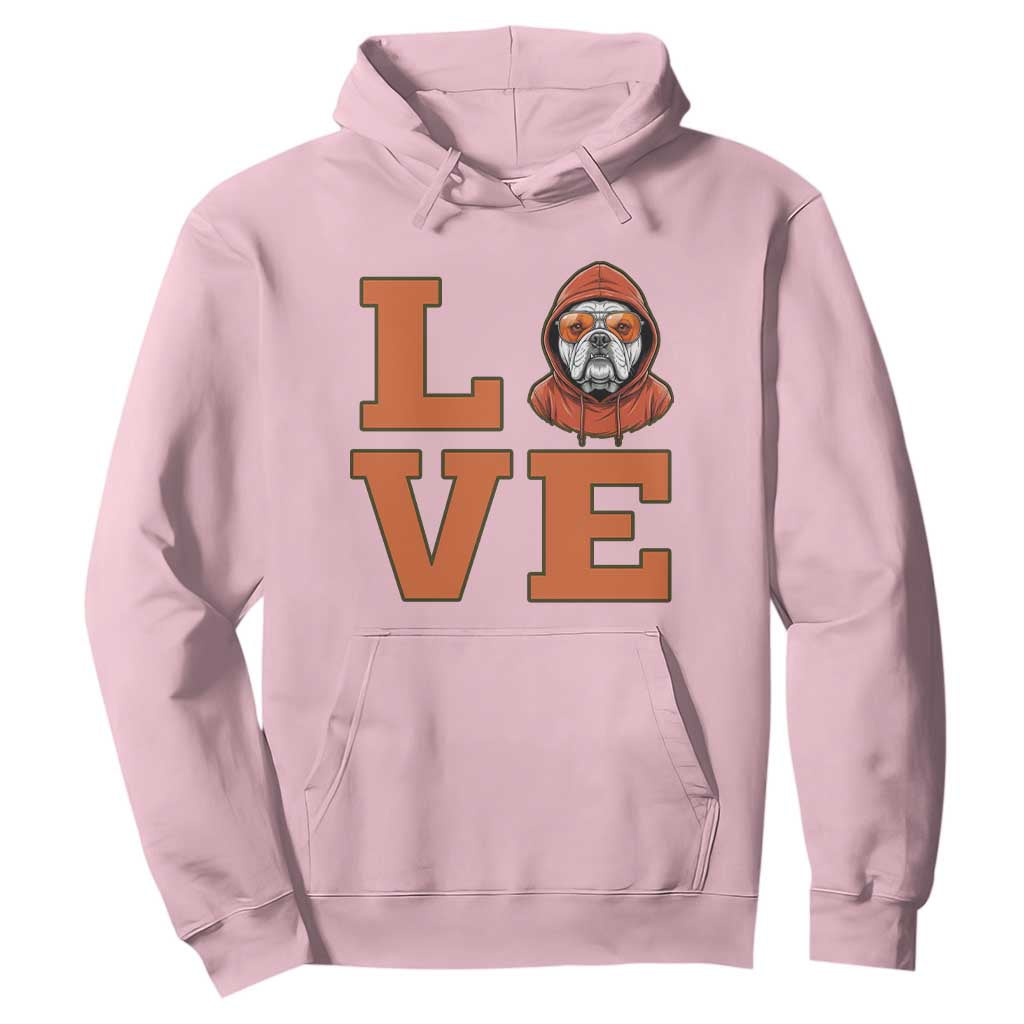Love Vintage Cool Bulldog Hoodie Game Day Dog Lover TS12 Light Pink Print Your Wear