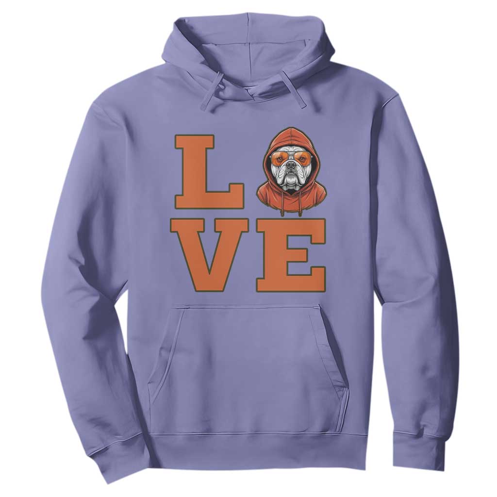Love Vintage Cool Bulldog Hoodie Game Day Dog Lover TS12 Violet Print Your Wear