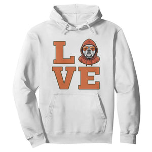 Love Vintage Cool Bulldog Hoodie Game Day Dog Lover TS12 White Print Your Wear