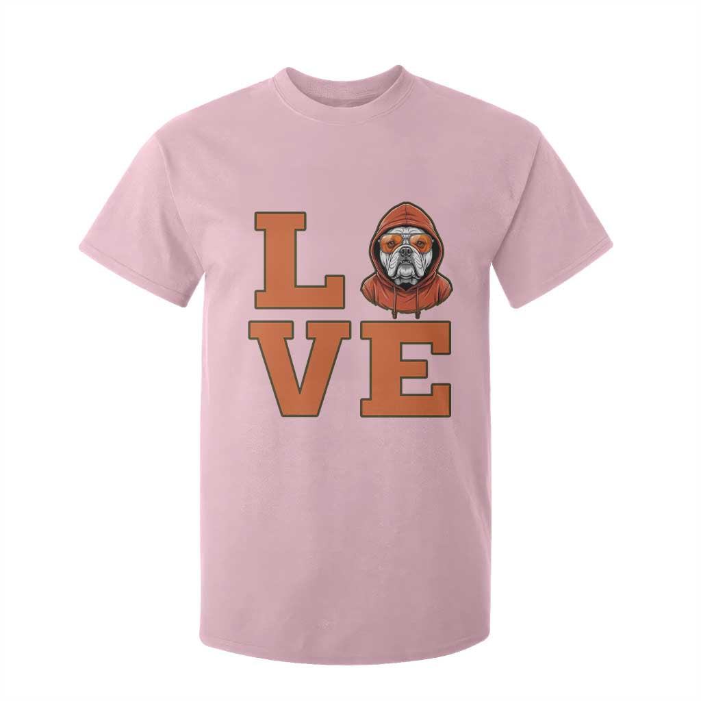 Love Vintage Cool Bulldog T Shirt For Kid Game Day Dog Lover TS12 Light Pink Print Your Wear