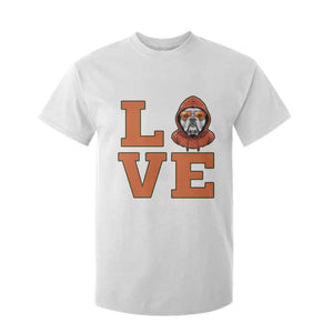 Love Vintage Cool Bulldog T Shirt For Kid Game Day Dog Lover TS12 White Print Your Wear