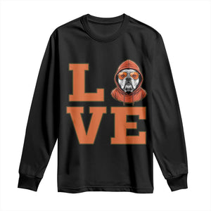Love Vintage Cool Bulldog Long Sleeve Shirt Game Day Dog Lover TS12 Black Print Your Wear