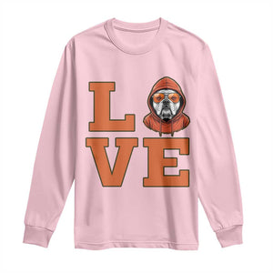 Love Vintage Cool Bulldog Long Sleeve Shirt Game Day Dog Lover TS12 Light Pink Print Your Wear