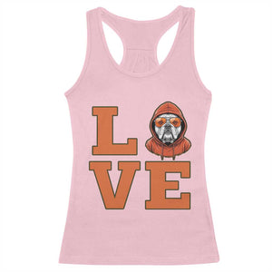 Love Vintage Cool Bulldog Racerback Tank Top Game Day Dog Lover TS12 Light Pink Print Your Wear