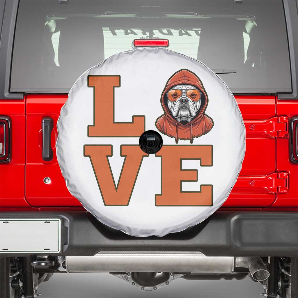 Love Vintage Cool Bulldog Spare Tire Cover Game Day Dog Lover TS12 Black Print Your Wear