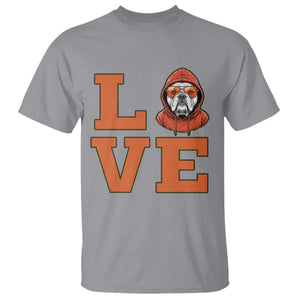 Love Vintage Cool Bulldog T Shirt Game Day Dog Lover TS12 Sport Gray Print Your Wear