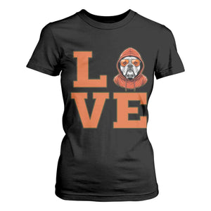 Love Vintage Cool Bulldog T Shirt For Women Game Day Dog Lover TS12 Black Print Your Wear