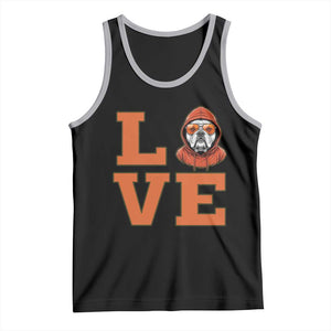 Love Vintage Cool Bulldog Tank Top Game Day Dog Lover TS12 Black Athletic Heather Print Your Wear