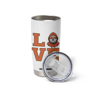 Love Vintage Cool Bulldog Tumbler Cup Game Day Dog Lover TS12 Print Your Wear