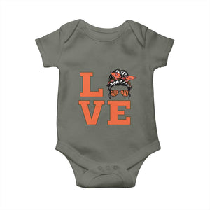 Love Vintage Cool Pun Girl Baby Onesie Game Day Gift TS12 Military Green Print Your Wear