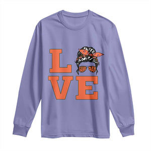 Love Vintage Cool Pun Girl Long Sleeve Shirt Game Day Gift TS12 Violet Print Your Wear