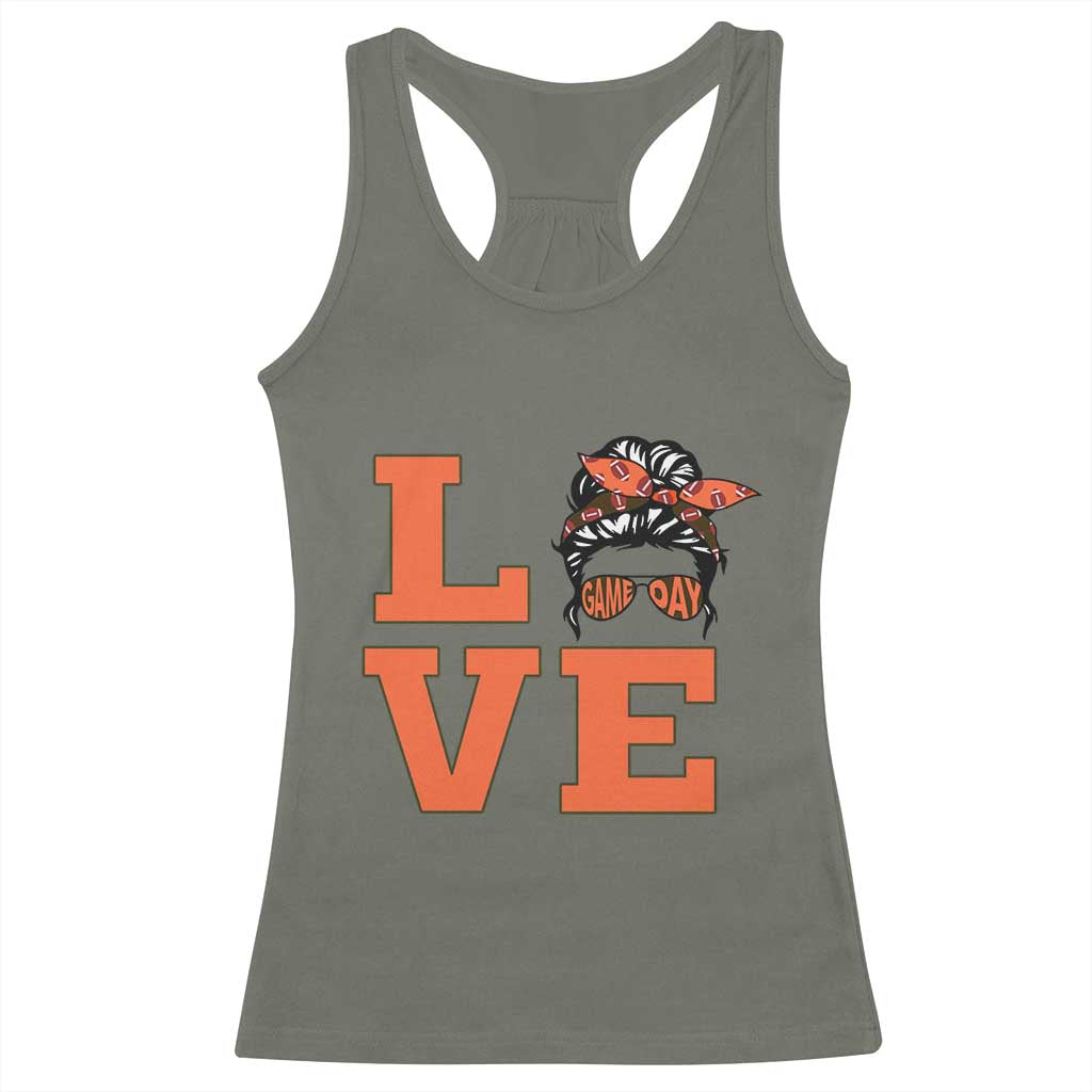 Love Vintage Cool Pun Girl Racerback Tank Top Game Day Gift TS12 Military Green Print Your Wear