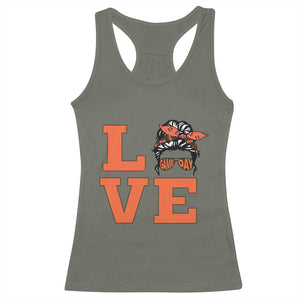 Love Vintage Cool Pun Girl Racerback Tank Top Game Day Gift TS12 Military Green Print Your Wear