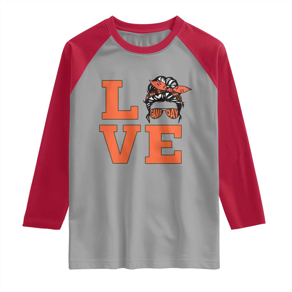 Love Vintage Cool Pun Girl Raglan Shirt Game Day Gift TS12 Sport Gray Red Print Your Wear